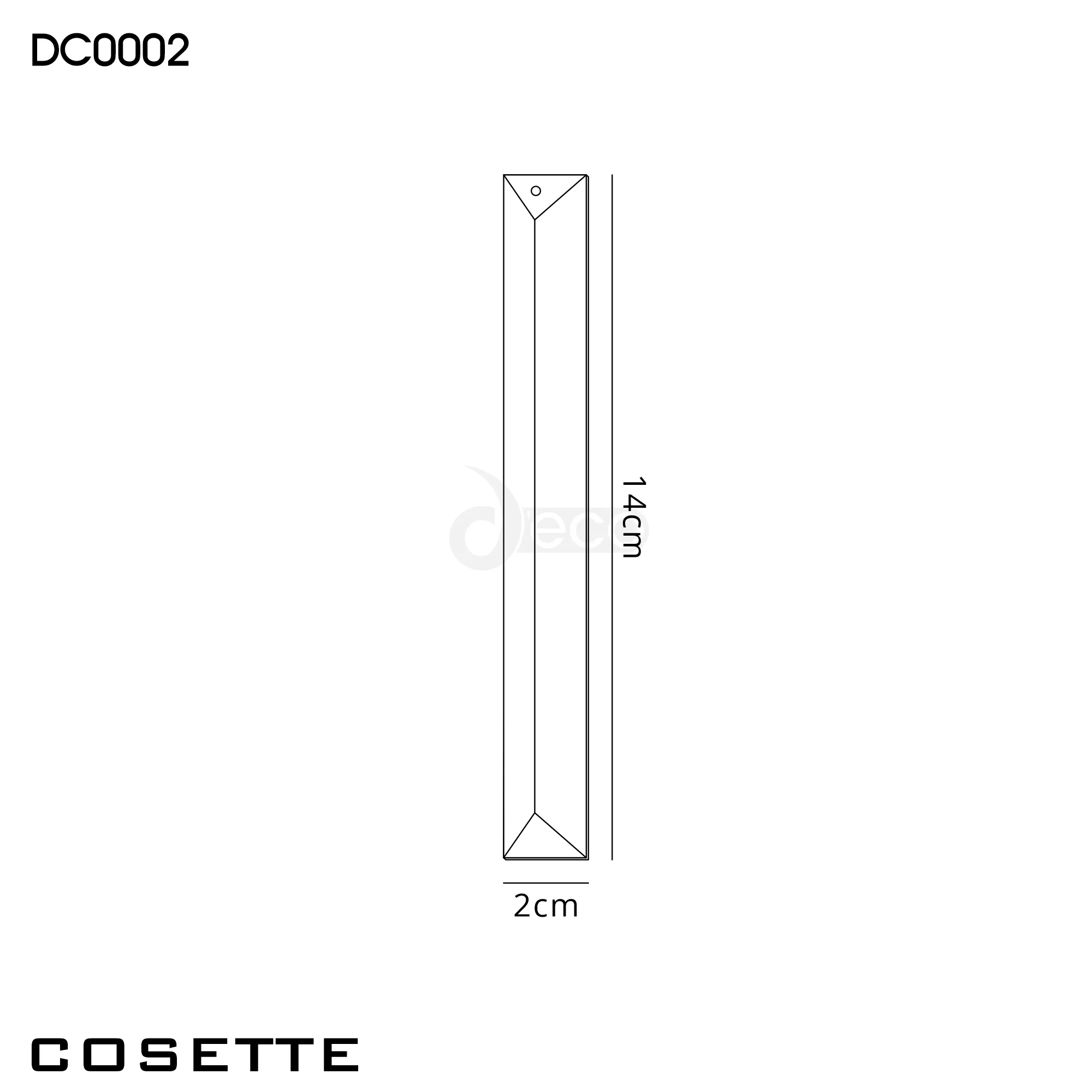 Cosette Crystal Components Deco Crystal